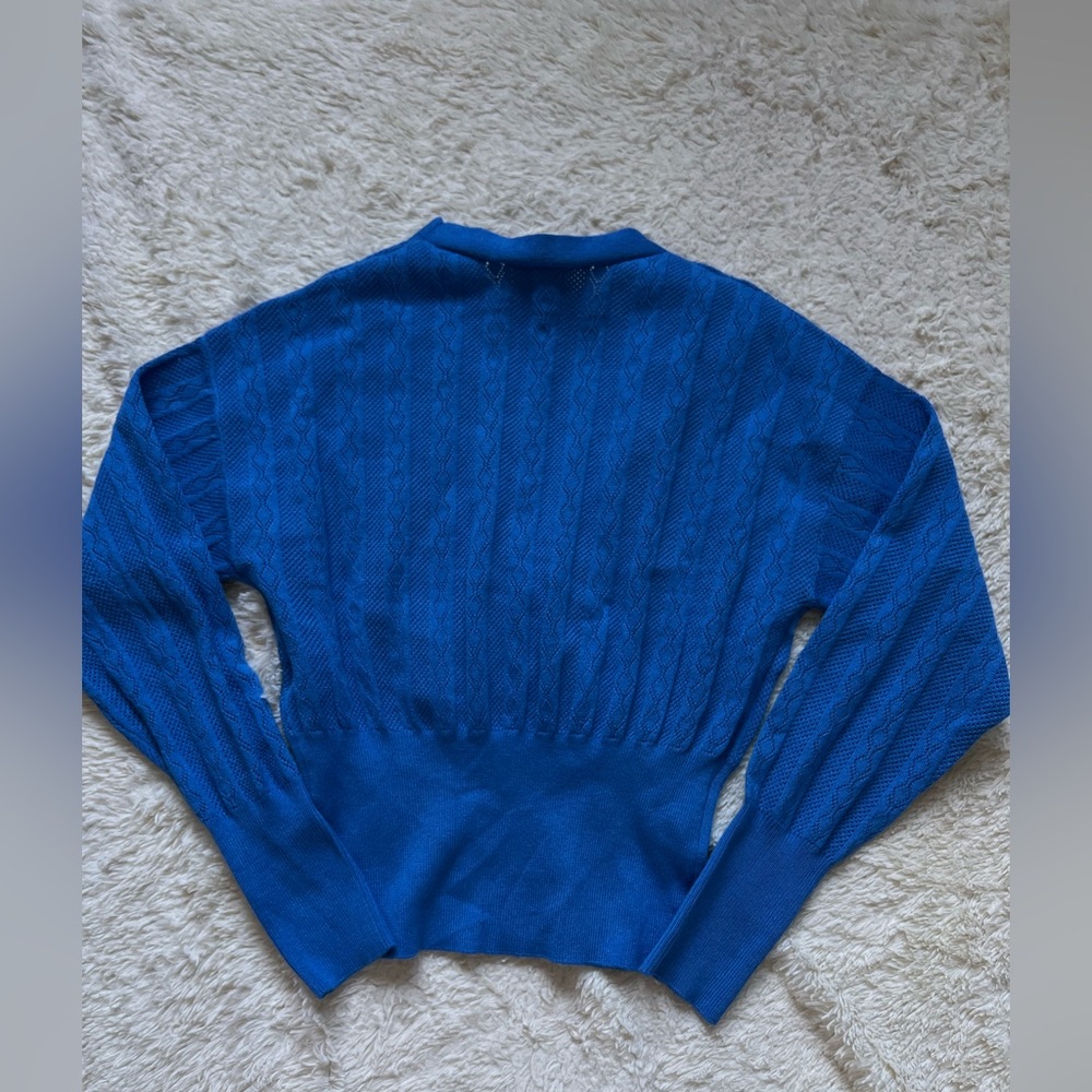 Blue V-Neck Sweater - Picture 3 of 3